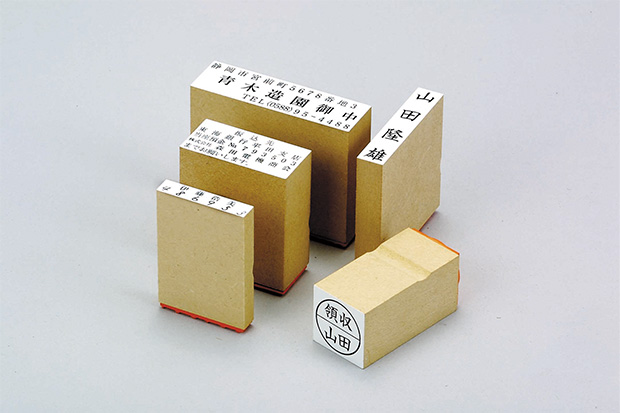 ゴム印の台木　木製台木