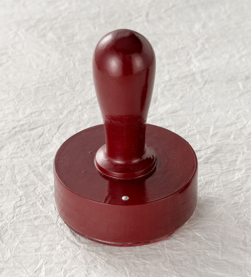 三宝印に使用する台木　丸型長柄