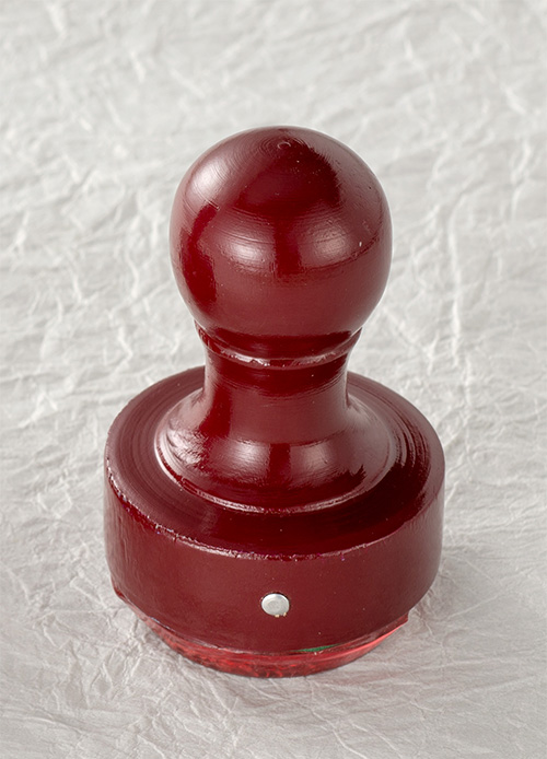 三宝印に使用する台木　丸型短柄